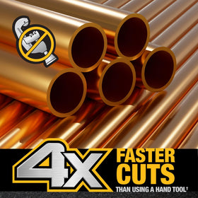 DEWALT Impact Connect ultra-sharp blade delivers clean, precise copper cuts.