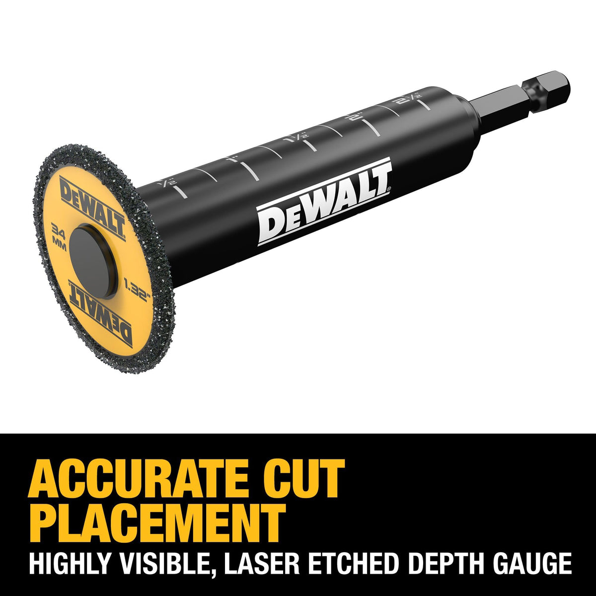 DEWALT compact setup enables work in tight spaces behind walls.