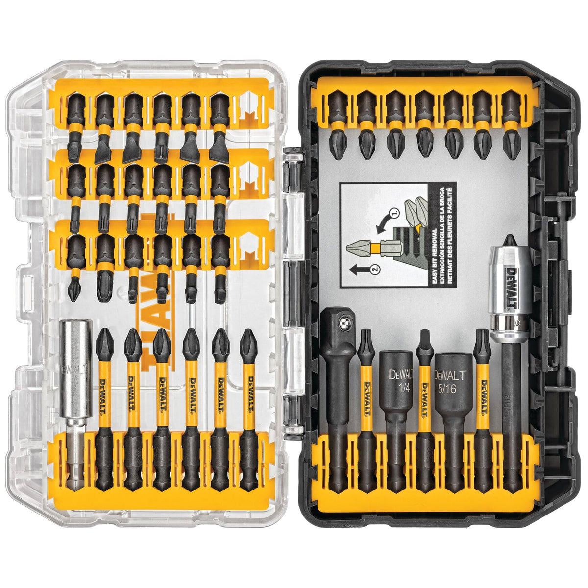 DEWALT compact quick-change format for repetitive tasks.