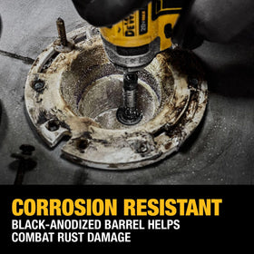 DEWALT Impact Connect Diamond Grit Wheel in action for long-lasting PVC cuts.