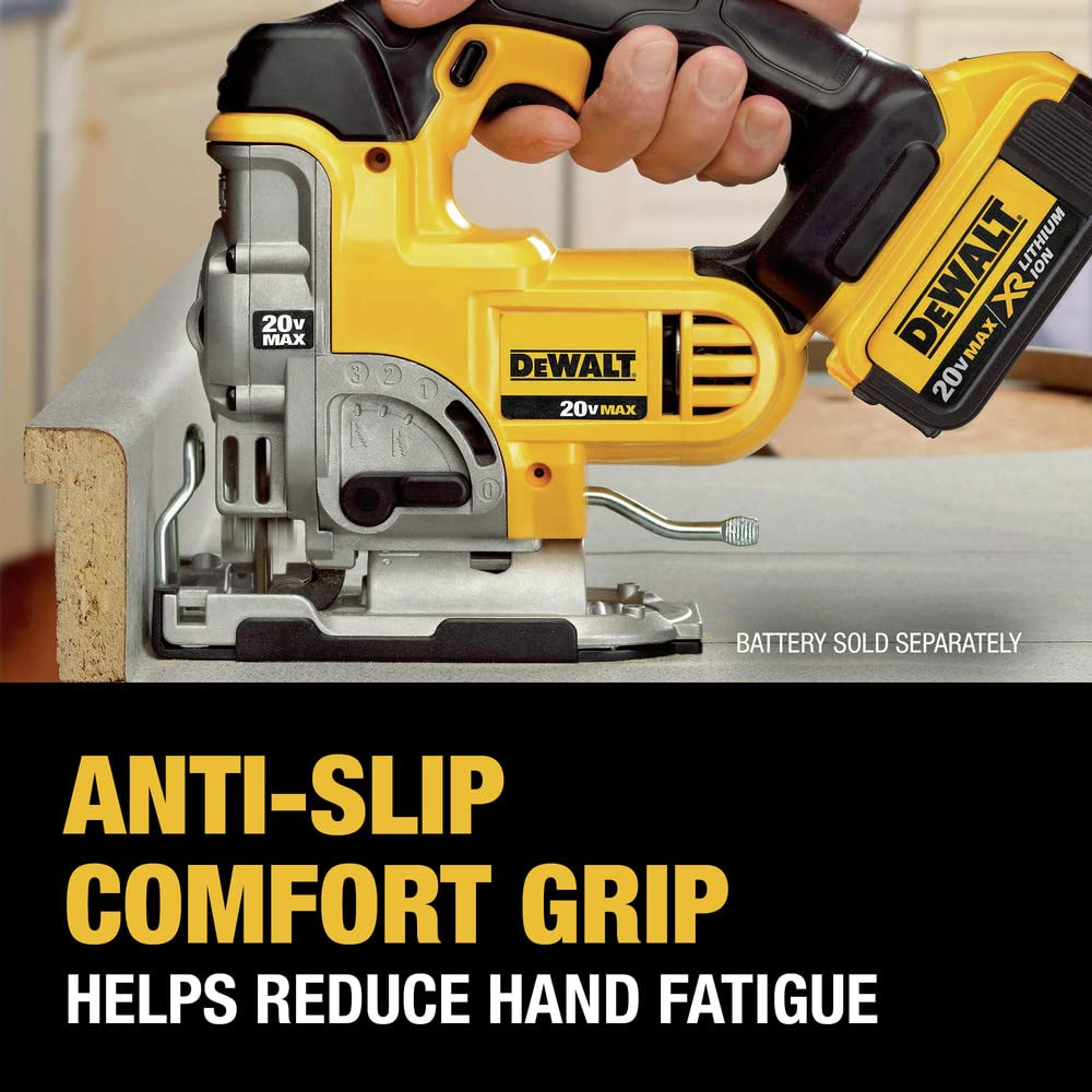 DEWALT jig saw with 4-position orbital action for tailored cut quality