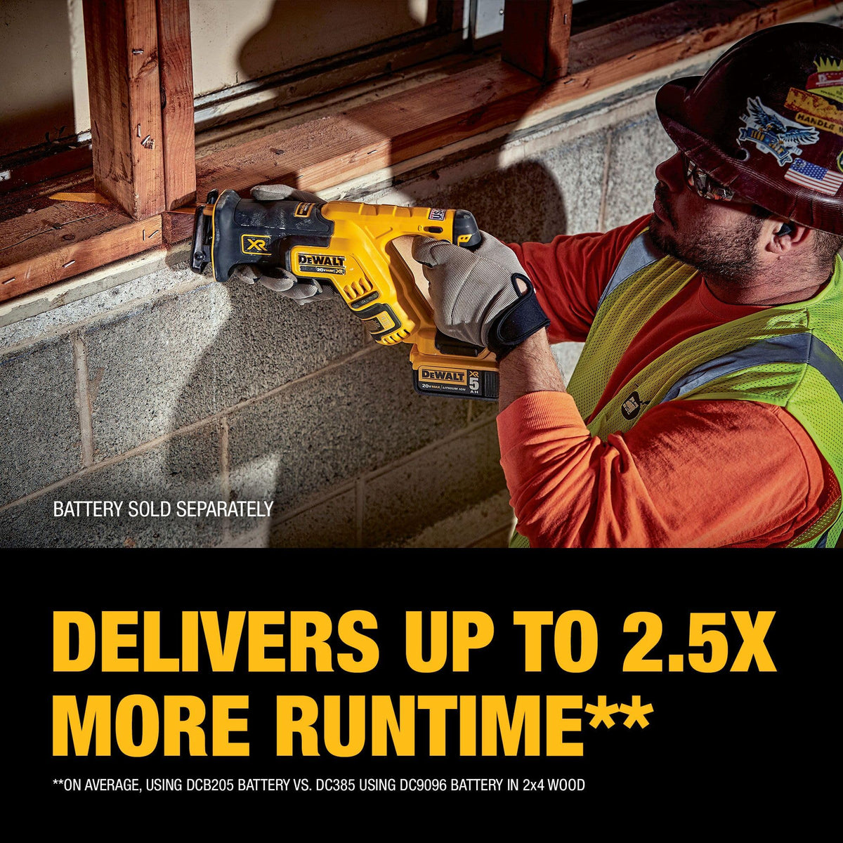 DEWALT 4-position blade clamp for quick, versatile blade changes.