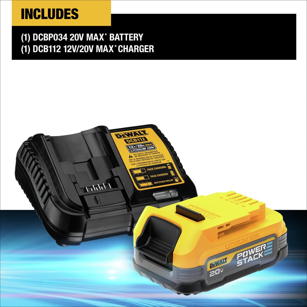 DEWALT kit packaging and included accessories shown for ready-to-use setup.