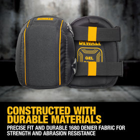 DEWALT knee pads use high-density foam for cushioned support.