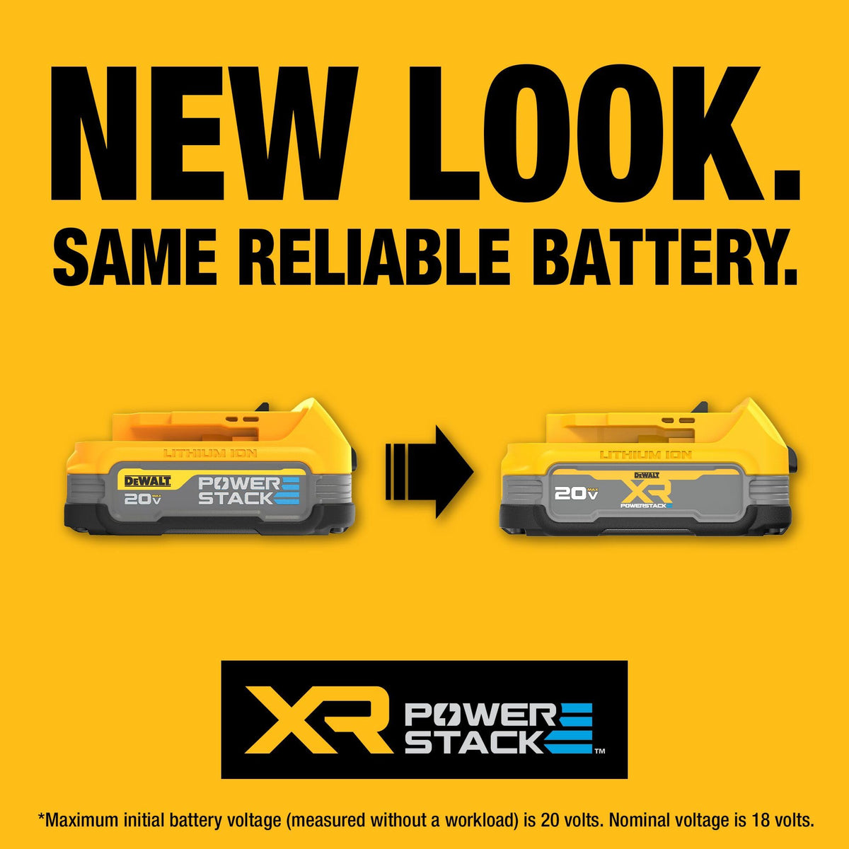 DEWALT LED fuel gauge display on battery communicates charge level