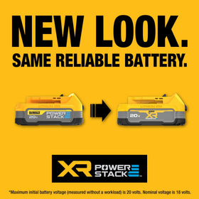 DEWALT LED fuel gauge display on battery communicates charge level