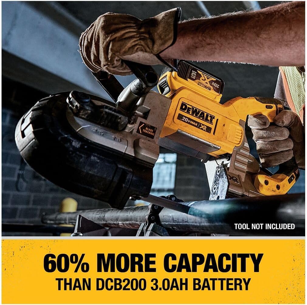 Lightweight 1.4 lb battery improves tool balance during extended use