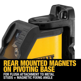 DEWALT line laser with IP54 rating resists dust and splashes