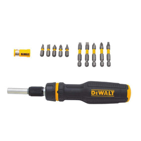 DEWALT MAX FIT TR Multi-BIT SD case open showing organized bits for quick setup