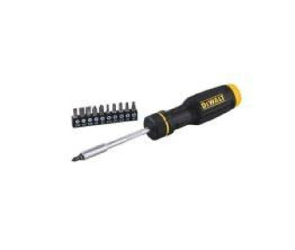DEWALT Maxfit 11-piece screwdriver set with compact carry and precise tips.