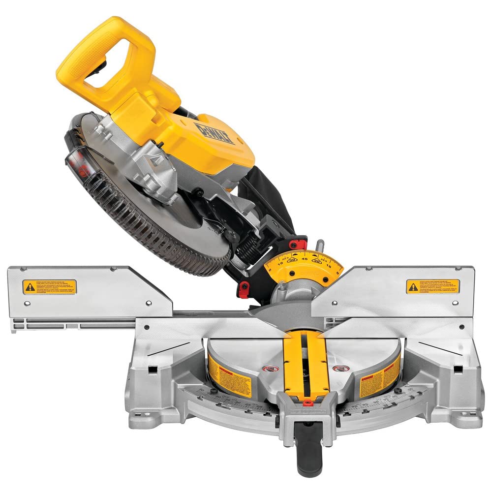 DEWALT miter saw 0-50 miter capacity for wide cutting options