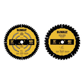 DEWALT 12-inch 40T blade for fine finish cuts with high precision.