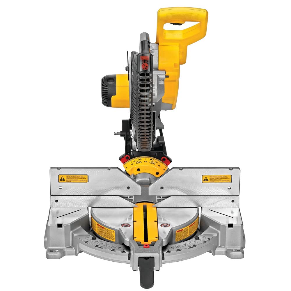 DEWALT miter saw tall sliding fences support crown molding nesting