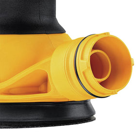 DEWALT DWE6423K dust bag with secure locking for quick cleanup