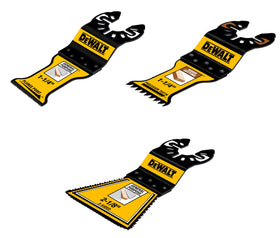 DEWALT oscillating general-purpose set packshot highlighting versatility for remodeling tasks.