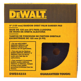 Eight-hole dust collection pad improves debris removal during sanding.