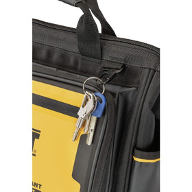 DEWALT padded shoulder strap offers comfortable transport across sites.