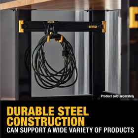 DEWALT patented latching system securely attaches accessories to the rail.
