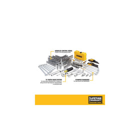 DEWALT pear head ratchets provide smooth turning in tight spaces.