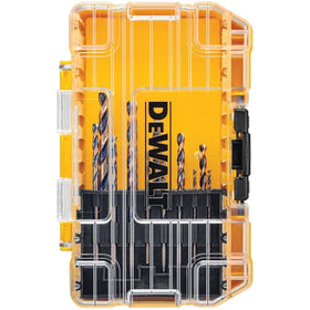 DEWALT pilot-point-tip close-up shows reduced walking at startup for precise starts.