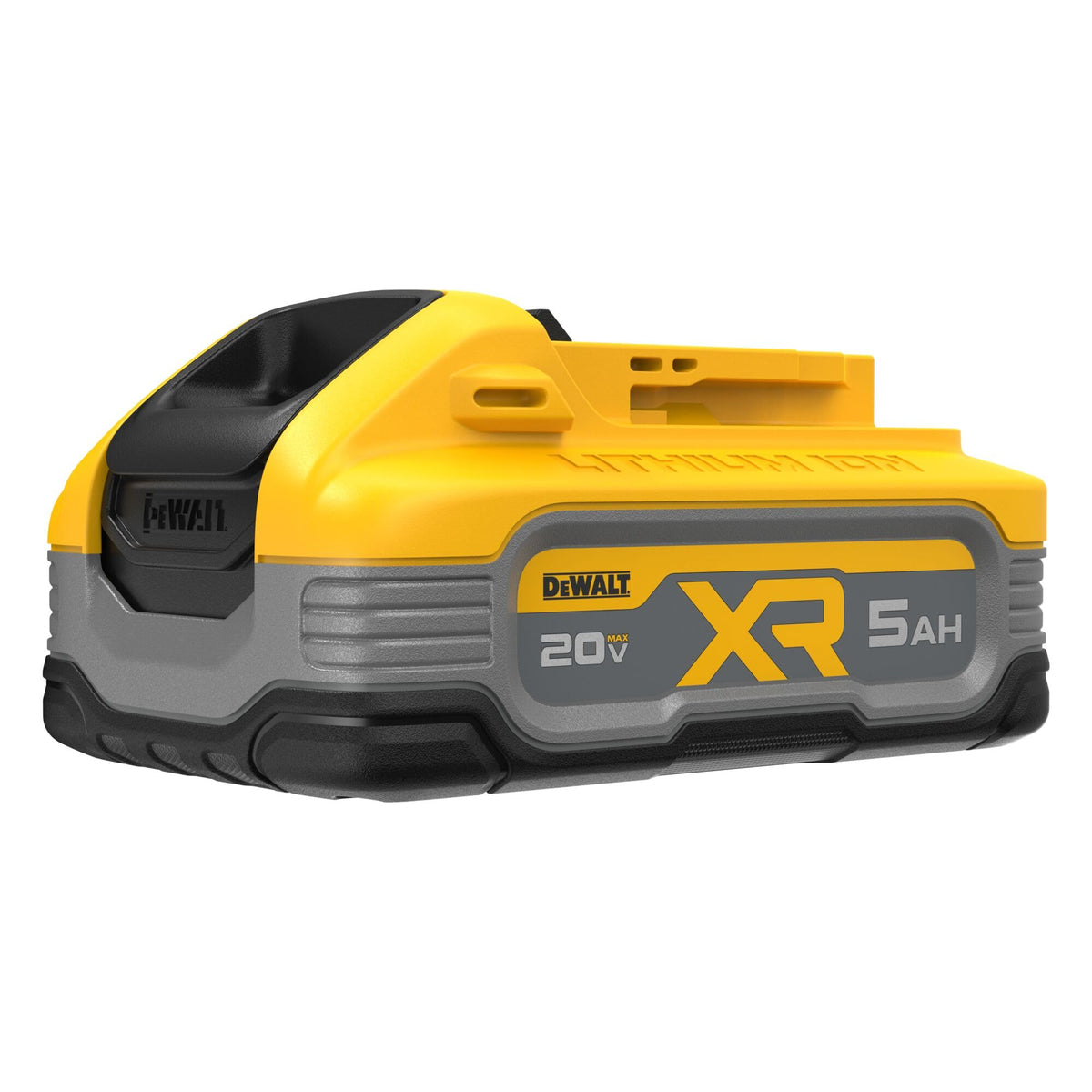 DEWALT Powerstack 5Ah battery shown charging with compatible DEWALT charger