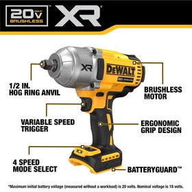 DEWALT precision wrench mode enhances control to prevent overtightening
