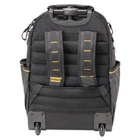 DEWALT Pro Backpack on Wheels laptop compartment protects devices during transit.