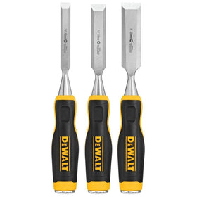 DEWALT Pro Wood Chisel Set 3 Piece front-angle view highlighting ergonomic handle for precise work