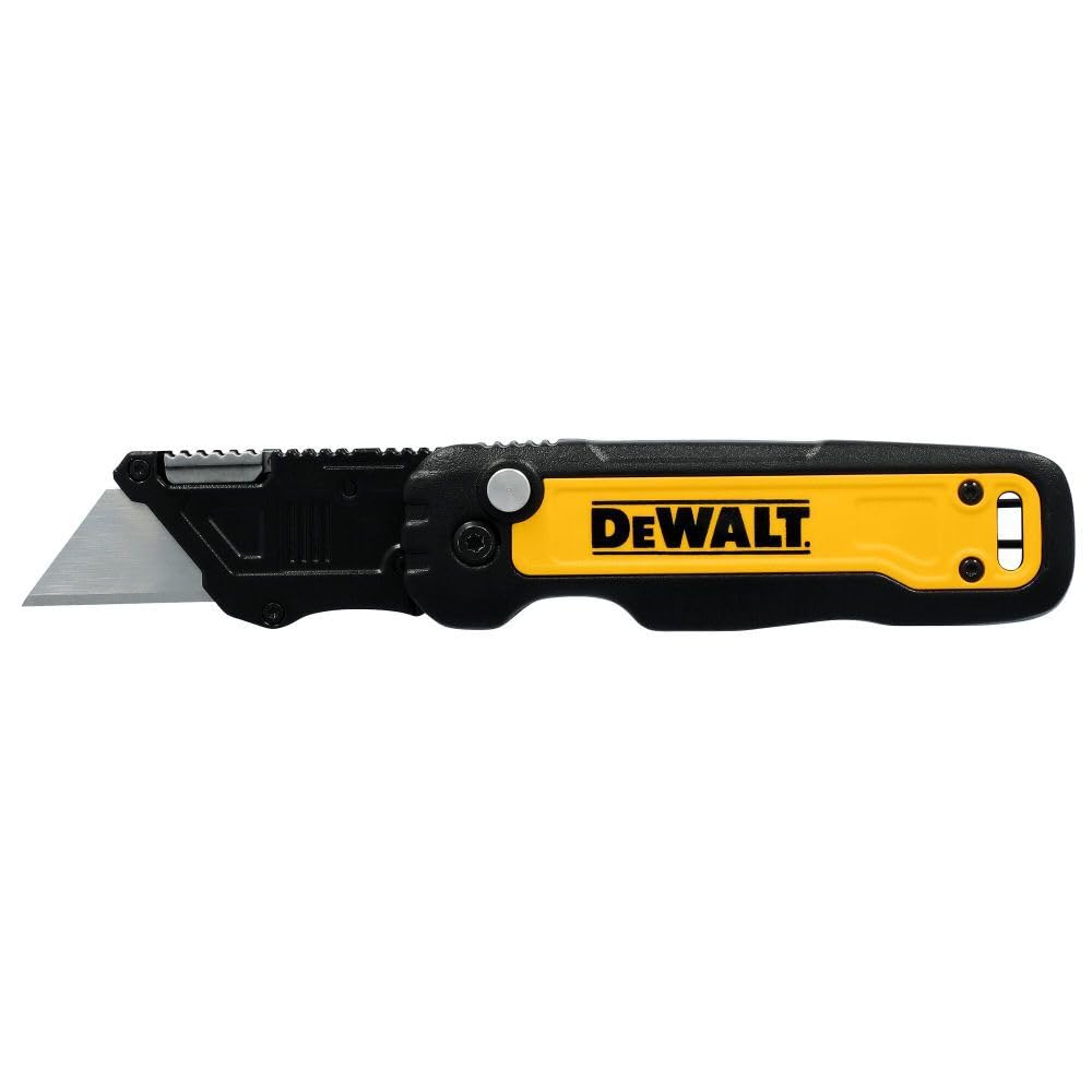 DEWALT Push & Flip folding utility blade for quick cuts.