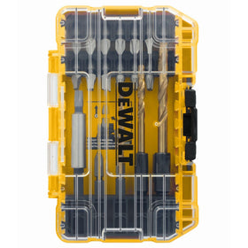 DEWALT quarter-inch shank image emphasizes impact-rated compatibility with drills and drivers