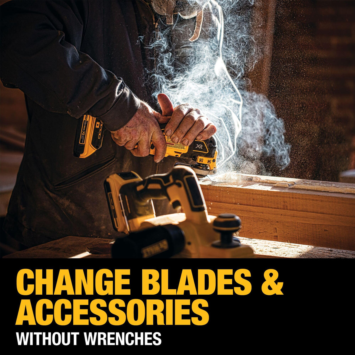DEWALT quick-change wheel release simplifies wheel swaps