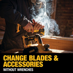 DEWALT quick-change wheel release simplifies wheel swaps