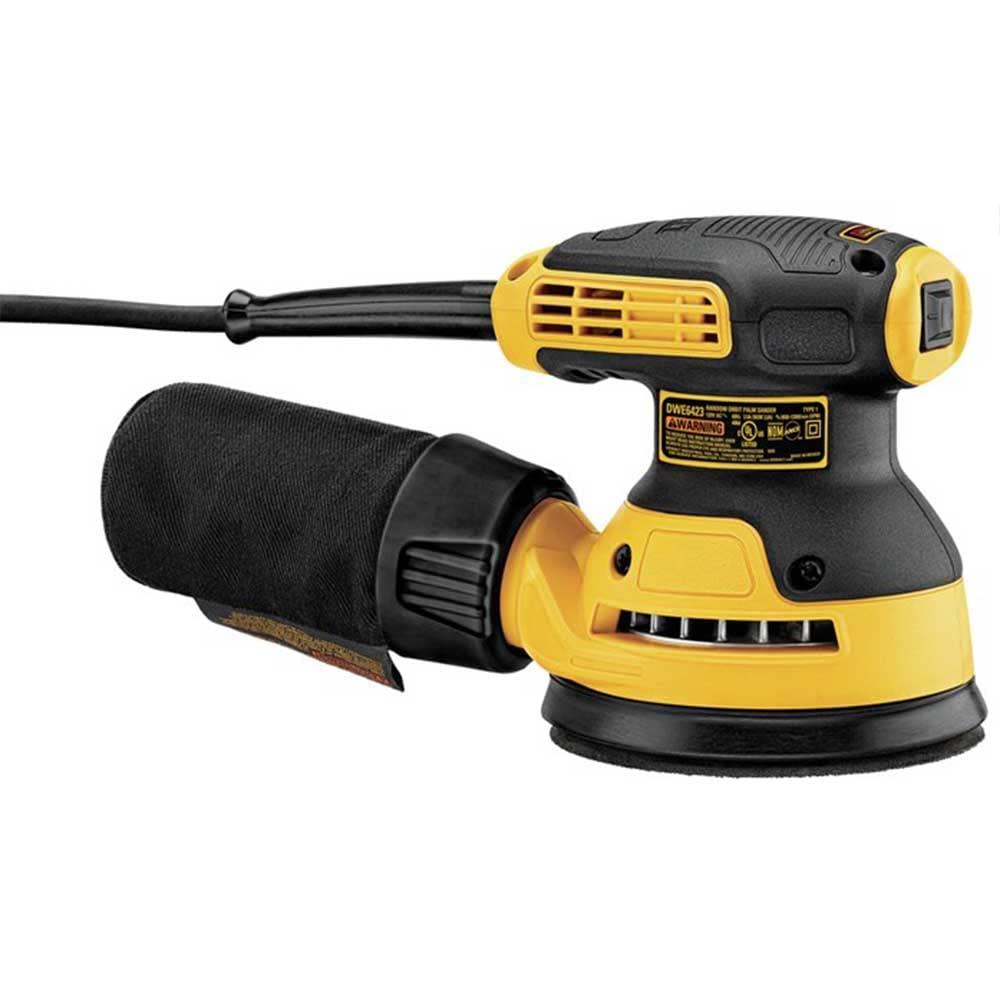 DEWALT DWE6423 dust port ready to connect to a vacuum for cleaner work.