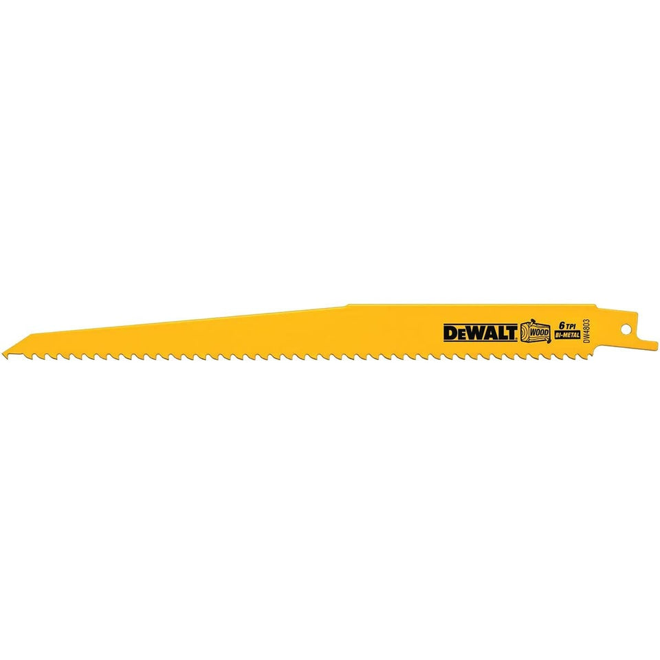 DEWALT DW4803 taper-back blade designed for fast wood cuts