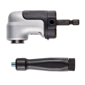 DEWALT right-angle drill attachment compact size enables one-handed maneuverability