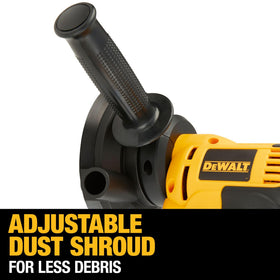DEWALT 6-amp motor delivers high torque for faster material removal.