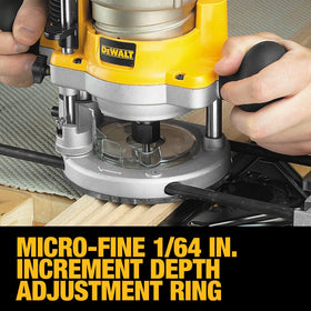 Through-the-column dust collection minimizes dust and keeps workspace clear.