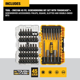 DEWALT 88mm power bits include PH2 and SL2 for common fasteners.