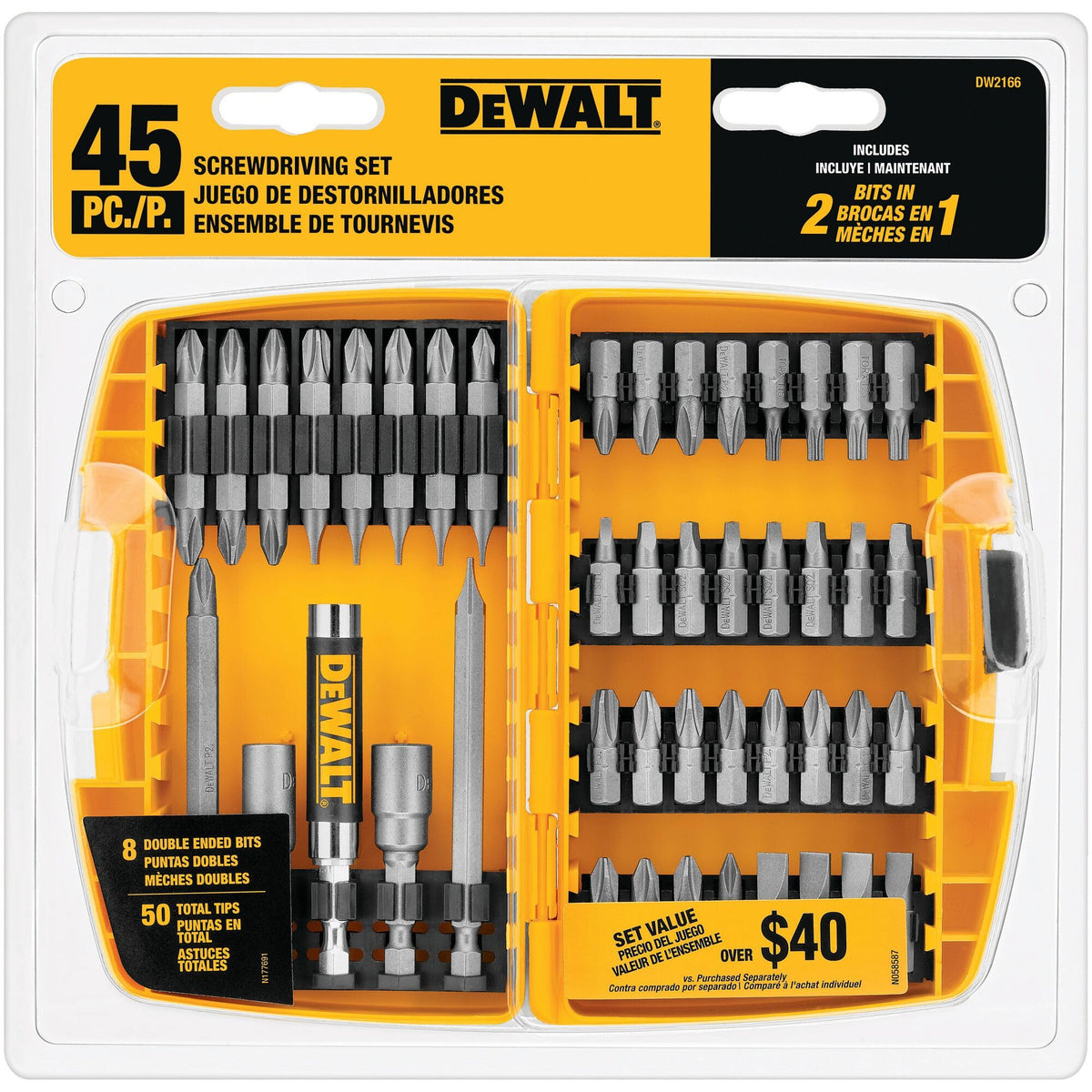 DEWALT industrial-strength case protects contents on job sites.