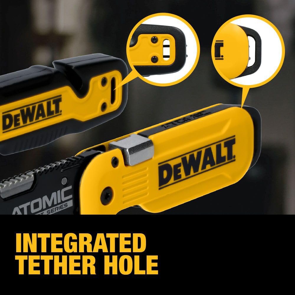 DEWALT Secure blade lock prevents accidental blade release.