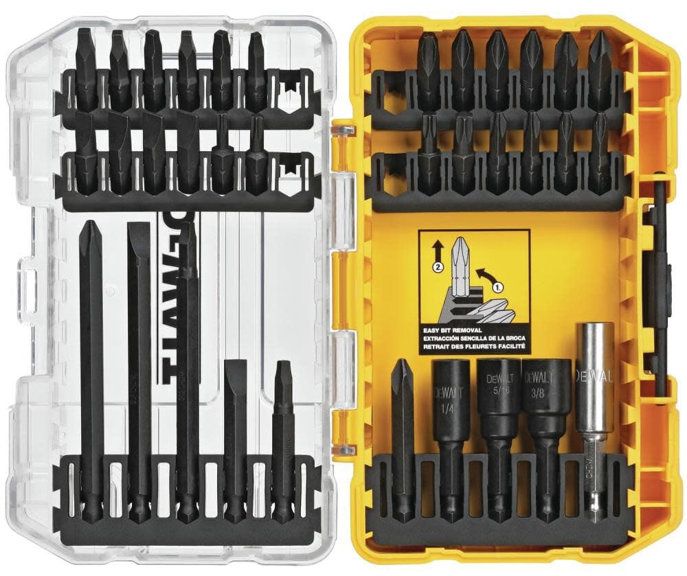 DEWALT small bulk storage fits inside ToughCase+ for loose bits.