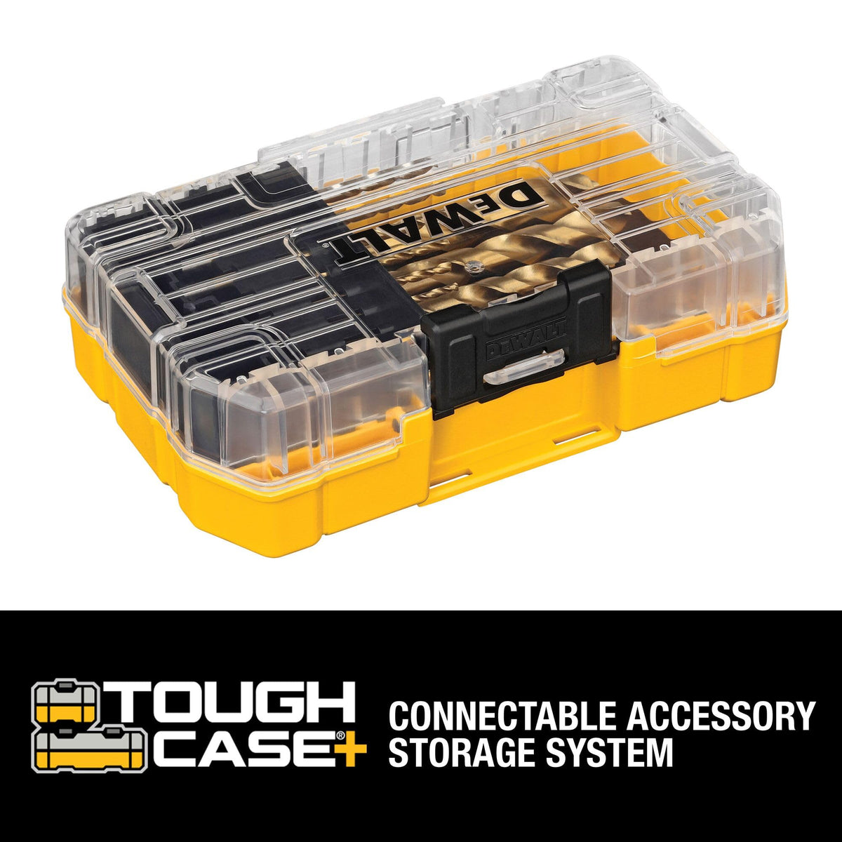 DEWALT Small Bulk Storage fits inside ToughCase Plus for compact transport.