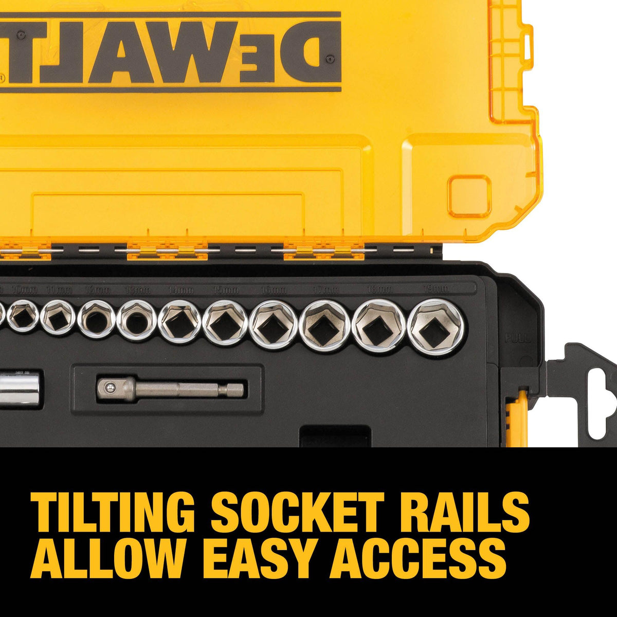 DEWALT sockets with hard stamped markings for reliable tool ID