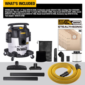 DEWALT STEALTHSONIC 10ft cord covers larger areas without frequent unplugging.