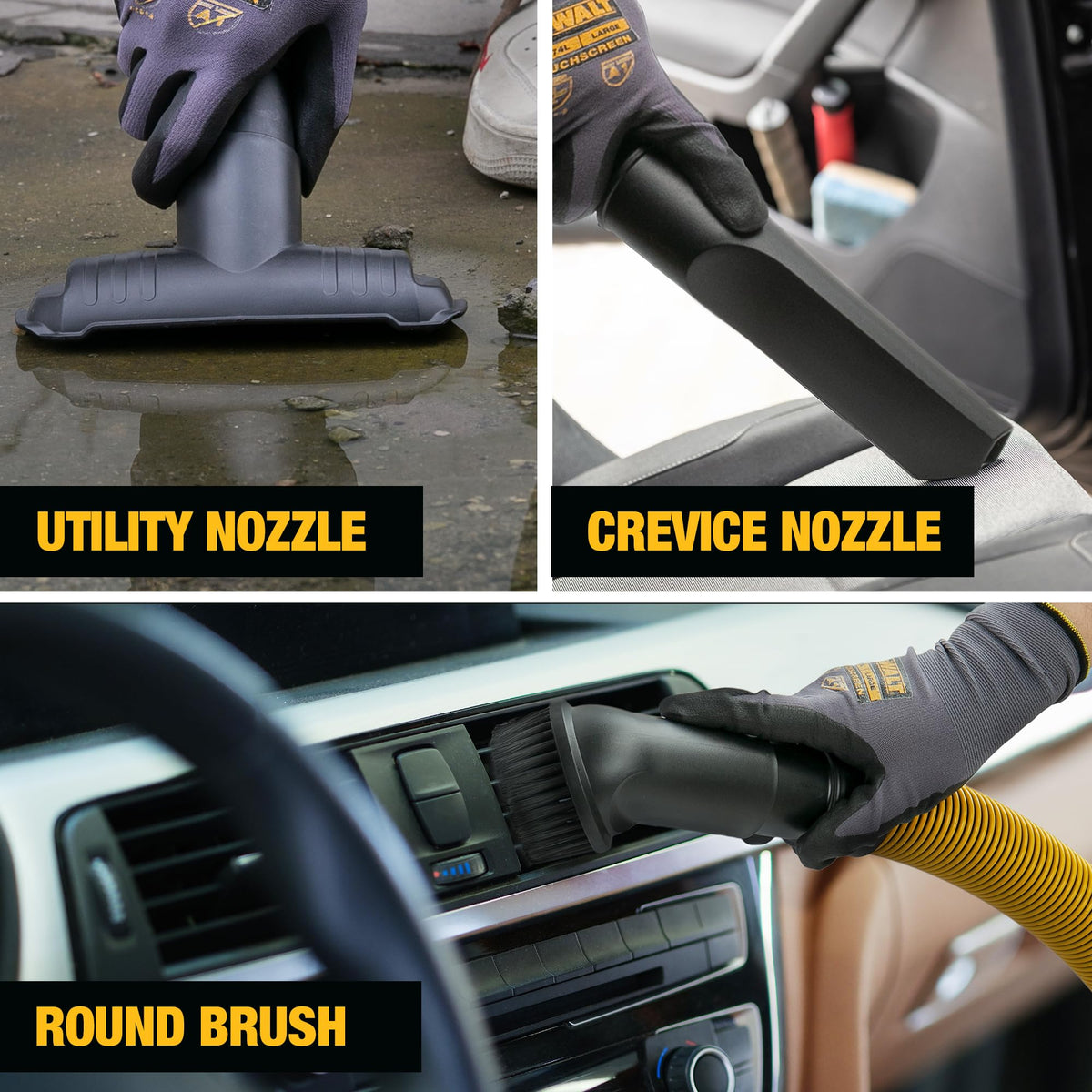DEWALT STEALTHSONIC included accessories kit boosts cleaning versatility.