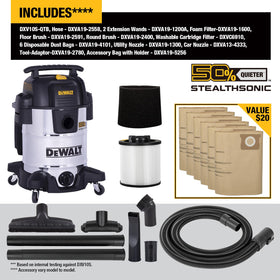 Integrated attachment storage keeps tools organized for quick access.