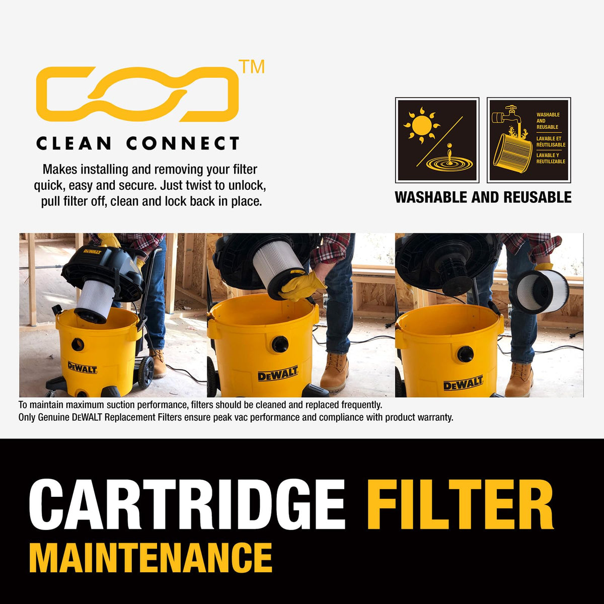 DEWALT Stealthsonic tool adapter aids compatible accessory connection.