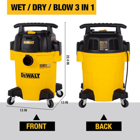 DEWALT STEALTHSONIC vacuum—85 CFM airflow for efficient cleanup.