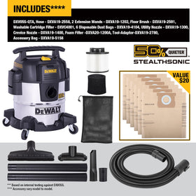DEWALT Stealthsonic accessory storage keeps attachments organized