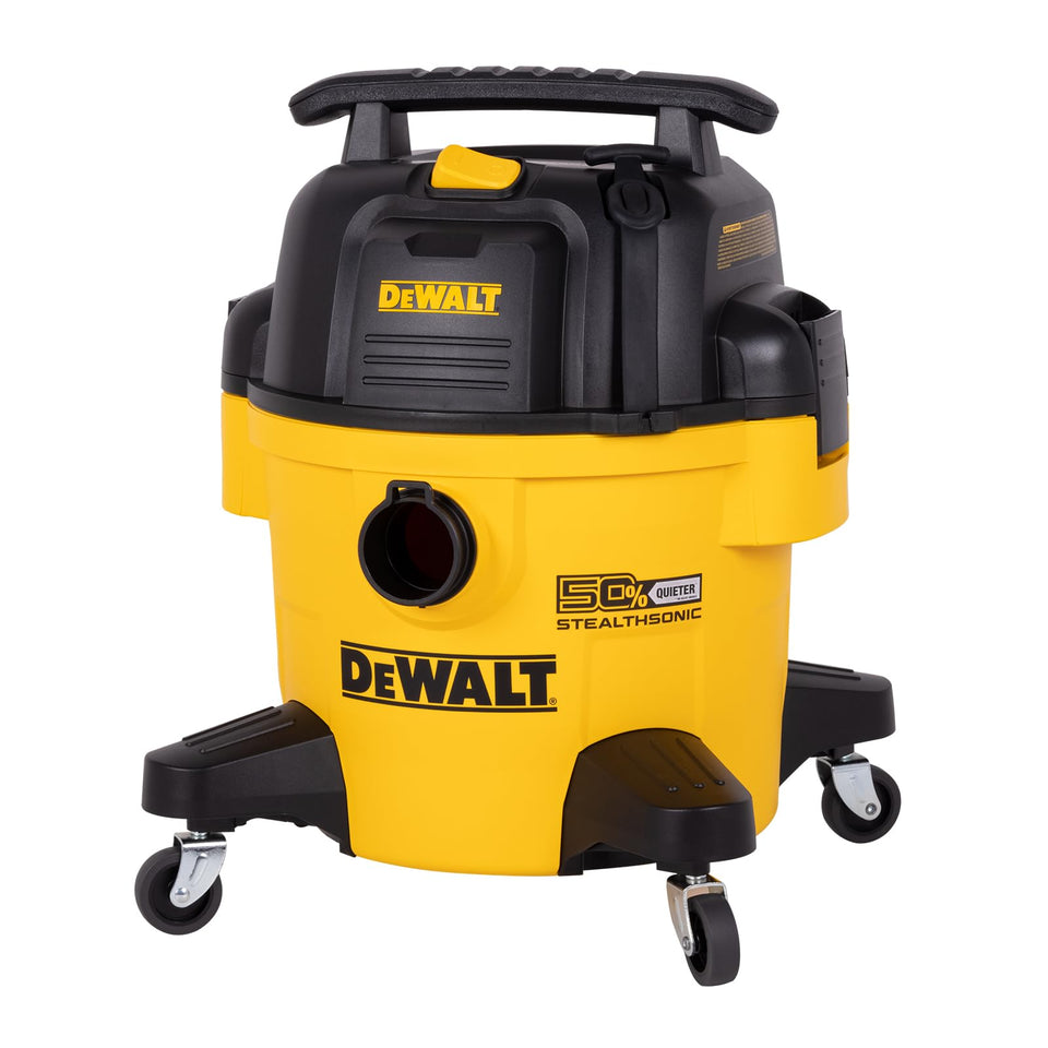 DEWALT Stealthsonic vacuum motor provides strong suction with reduced noise for quick cleanups.